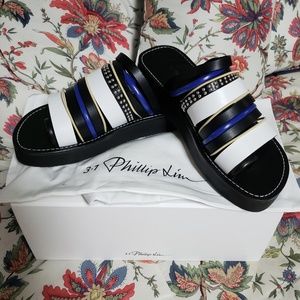 3.1 Phillip Lim Strappy Flatforms EU 38 7.5